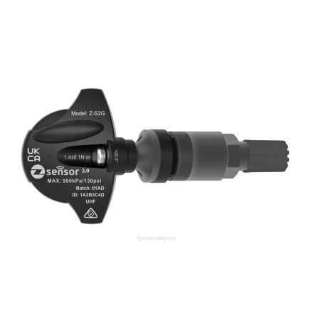 TP8T1130 ford oe penggantian tpms sensor - oe p/n f2gt1a180dc, f2gt1a180db freq 433mhz TPMS Sensor Battery batang injap logam - kelabu gelap